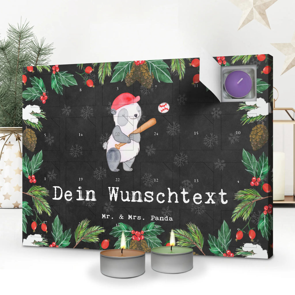 Personalisierter Duftkerzen Adventskalender Panda Baseball spielen Personalisierter Duftkerzen Adventskalender, Geschenk, Sport, Sportart, Hobby, Schenken, Danke, Dankeschön, Auszeichnung, Gewinn, Sportler, Baseball spielen, Baseball Spielen, Baseball Match, Ballsport, Baseballplatz, Baseballverein