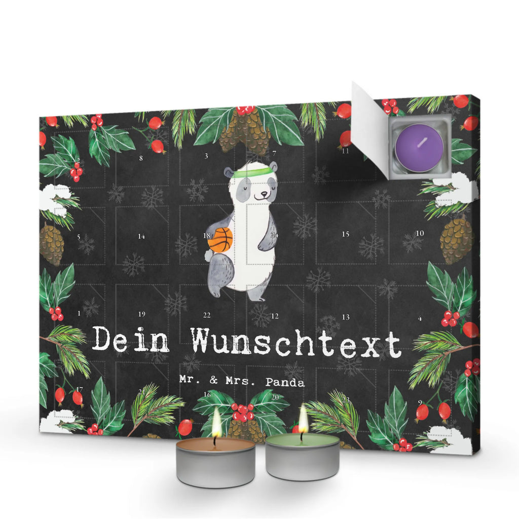 Personalisierter Duftkerzen Adventskalender Panda Basketball Personalisierter Duftkerzen Adventskalender, Geschenk, Sport, Sportart, Hobby, Schenken, Danke, Dankeschön, Auszeichnung, Gewinn, Sportler, Basketball, Basketball Verein, Basketball Verband, Basketballplatz