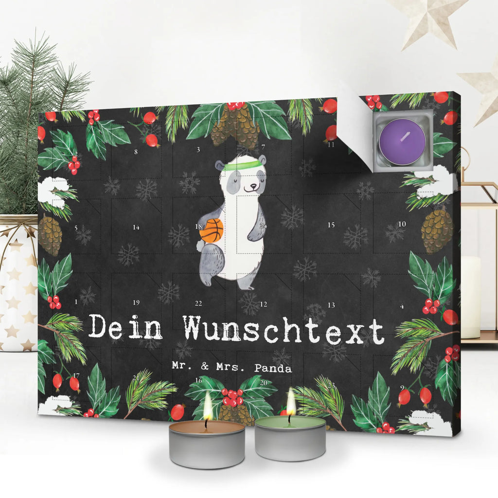 Personalisierter Duftkerzen Adventskalender Panda Basketball Personalisierter Duftkerzen Adventskalender, Geschenk, Sport, Sportart, Hobby, Schenken, Danke, Dankeschön, Auszeichnung, Gewinn, Sportler, Basketball, Basketball Verein, Basketball Verband, Basketballplatz