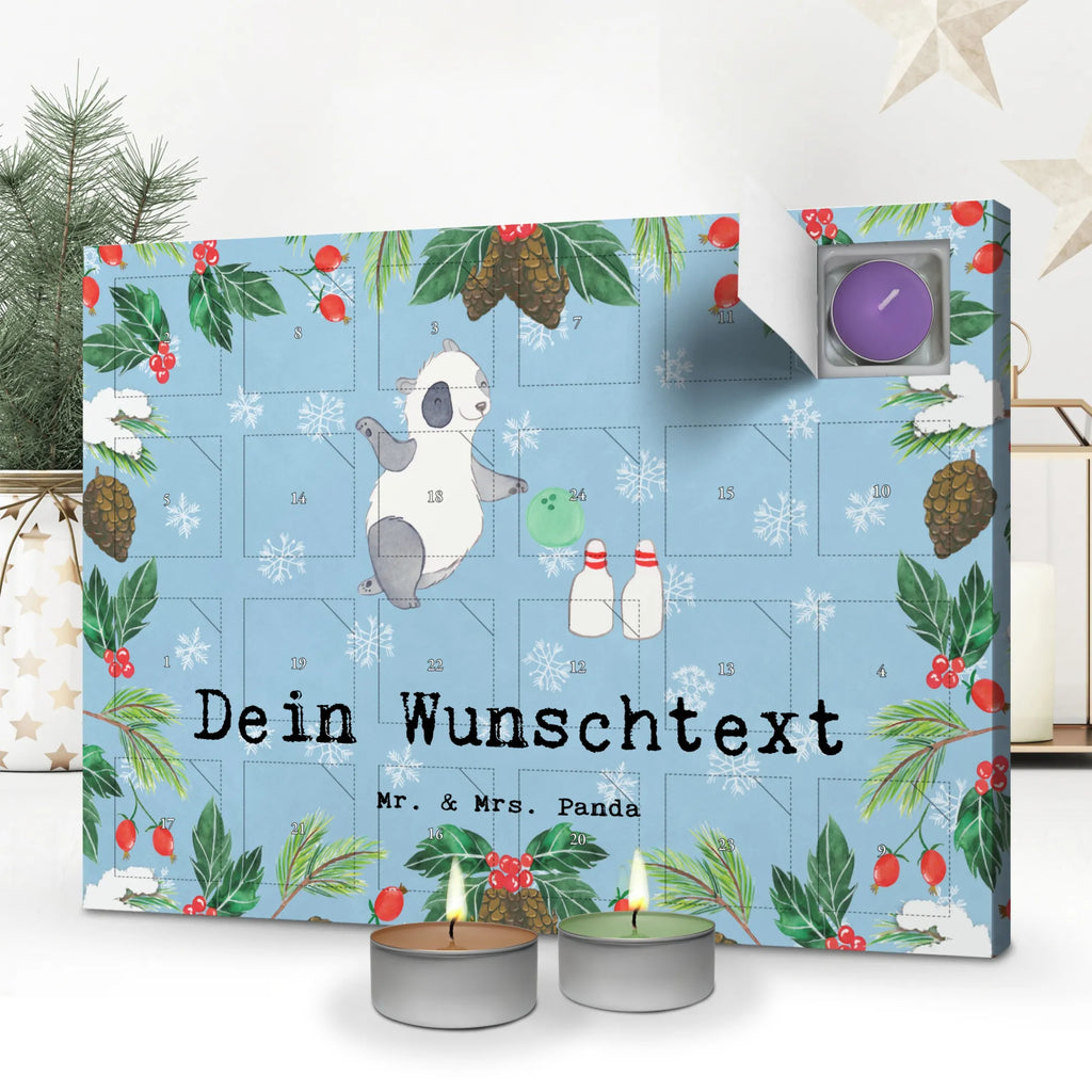 Personalisierter Duftkerzen Adventskalender Panda Bowling Personalisierter Duftkerzen Adventskalender, Geschenk, Sport, Sportart, Hobby, Schenken, Danke, Dankeschön, Auszeichnung, Gewinn, Sportler, Bowling, Bowlen gehen, Bowling Center