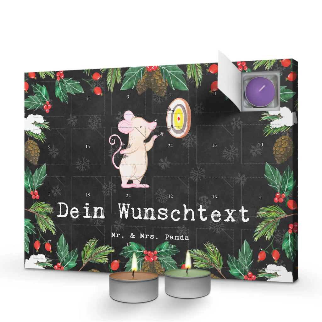 Personalisierter Duftkerzen Adventskalender Maus Dart spielen Personalisierter Duftkerzen Adventskalender, Geschenk, Sport, Sportart, Hobby, Schenken, Danke, Dankeschön, Auszeichnung, Gewinn, Sportler, Dart spielen, Darten, Darts, Dart Turnier