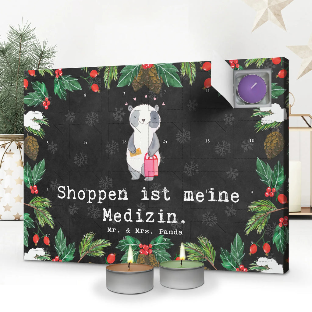 Duftkerzen Adventskalender Panda Shopping Adventskalender, Kerzen Adventskalender, Duftkerzen Adventskalender, Geschenk, Sport, Sportart, Hobby, Schenken, Danke, Dankeschön, Auszeichnung, Gewinn, Sportler, Shopping, shoppen, einkaufen