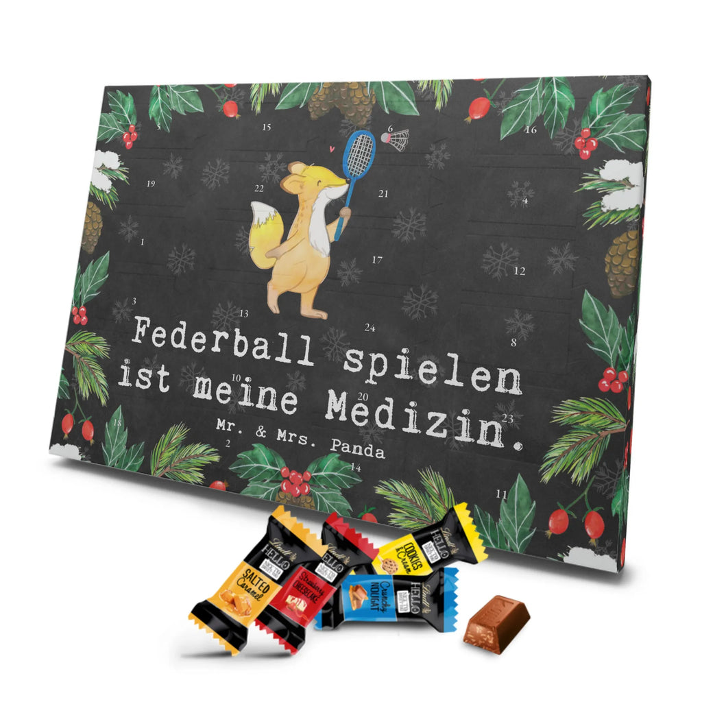 Markenschokolade Adventskalender Fuchs Federball spielen Adventskalender, Weihnachtskalender, Markenschokolade Adventskalender, Geschenk, Sport, Sportart, Hobby, Schenken, Danke, Dankeschön, Auszeichnung, Gewinn, Sportler, Federball spielen, Badminton