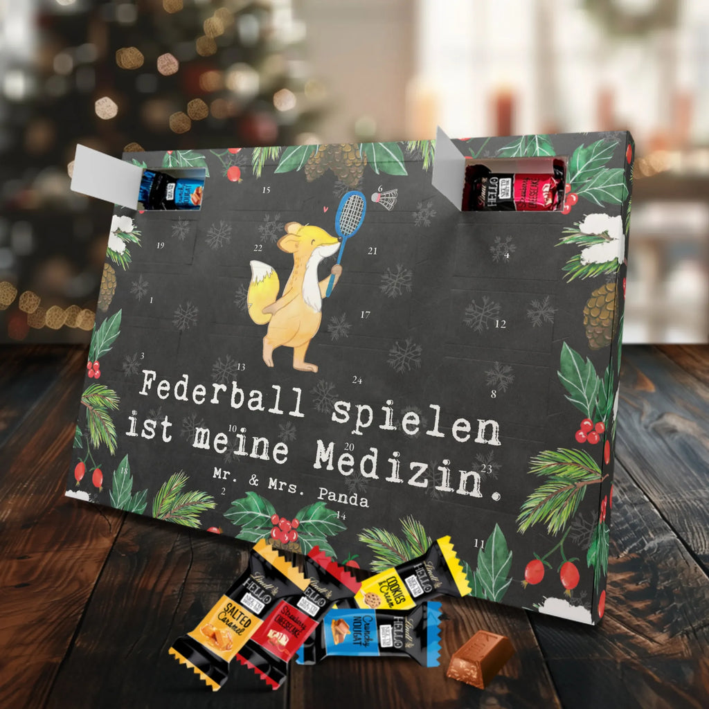 Markenschokolade Adventskalender Fuchs Federball spielen Adventskalender, Weihnachtskalender, Markenschokolade Adventskalender, Geschenk, Sport, Sportart, Hobby, Schenken, Danke, Dankeschön, Auszeichnung, Gewinn, Sportler, Federball spielen, Badminton