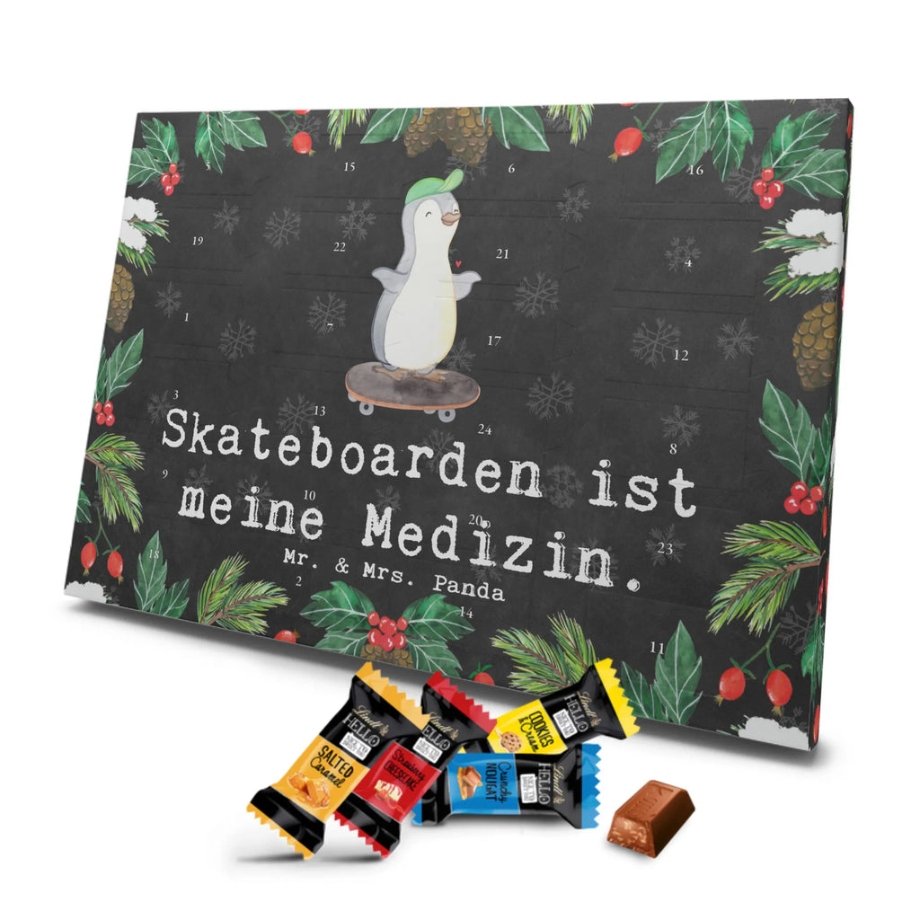 Markenschokolade Adventskalender Pinguin Skateboarden Adventskalender, Weihnachtskalender, Markenschokolade Adventskalender, Geschenk, Sport, Sportart, Hobby, Schenken, Danke, Dankeschön, Auszeichnung, Gewinn, Sportler, Skateboarden, Skateboard fahren, Skaten, Skateboard, Skateplatz