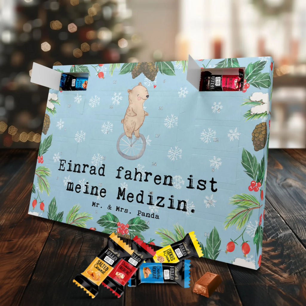 Markenschokolade Adventskalender Bär Einrad fahren Adventskalender, Weihnachtskalender, Markenschokolade Adventskalender, Geschenk, Sport, Sportart, Hobby, Schenken, Danke, Dankeschön, Auszeichnung, Gewinn, Sportler, Einrad fahren