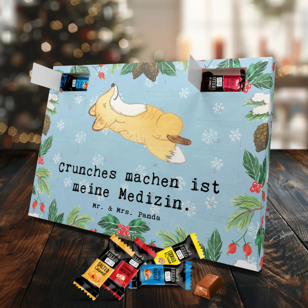 Markenschokolade Adventskalender Fuchs Crunches Adventskalender, Weihnachtskalender, Markenschokolade Adventskalender, Geschenk, Sport, Sportart, Hobby, Schenken, Danke, Dankeschön, Auszeichnung, Gewinn, Sportler, Crunches, Fitness, Bauchpressen, Fitnessstudio