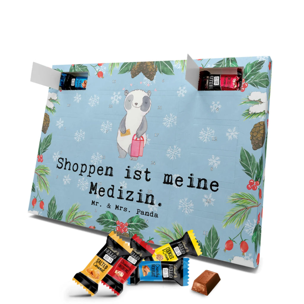 Markenschokolade Adventskalender Panda Shopping Adventskalender, Weihnachtskalender, Markenschokolade Adventskalender, Geschenk, Sport, Sportart, Hobby, Schenken, Danke, Dankeschön, Auszeichnung, Gewinn, Sportler, Shopping, shoppen, einkaufen