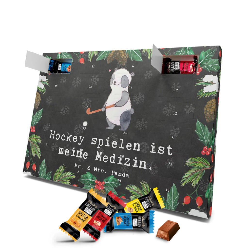 Markenschokolade Adventskalender Panda Hockey spielen Adventskalender, Weihnachtskalender, Markenschokolade Adventskalender, Geschenk, Sport, Sportart, Hobby, Schenken, Danke, Dankeschön, Auszeichnung, Gewinn, Sportler, Hockey spielen, Feldhockey, Hockeyschläger, Hockey Verein