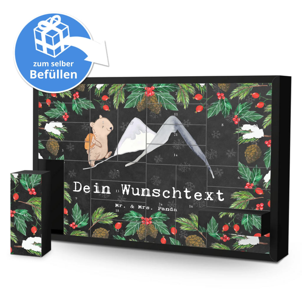 Personalisierter Befüllbarer Adventskalender Bär Bergsteigen Befüllbarer Adventskalender, Adventskalender zum selbst befüllen, Geschenk, Sport, Sportart, Hobby, Schenken, Danke, Dankeschön, Auszeichnung, Gewinn, Sportler, Bergsteigen, wandern, Bergsport, Trekking, Alpinismus, Alpinwandern