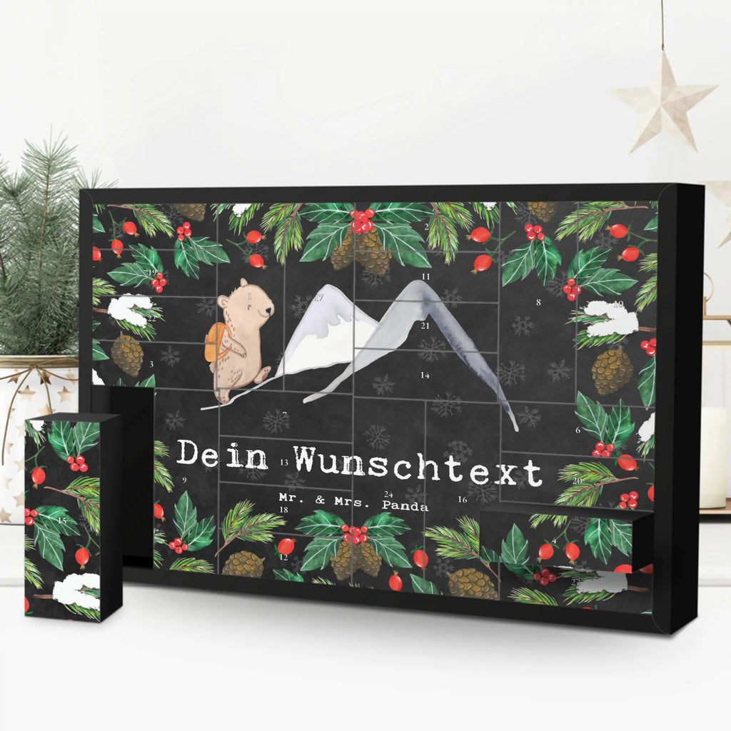 Personalisierter Befüllbarer Adventskalender Bär Bergsteigen Befüllbarer Adventskalender, Adventskalender zum selbst befüllen, Geschenk, Sport, Sportart, Hobby, Schenken, Danke, Dankeschön, Auszeichnung, Gewinn, Sportler, Bergsteigen, wandern, Bergsport, Trekking, Alpinismus, Alpinwandern