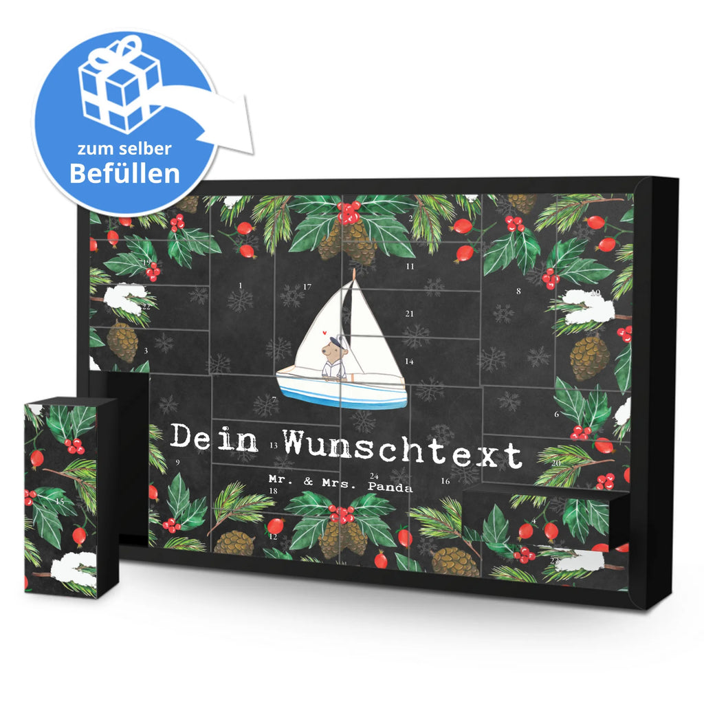 Personalisierter Befüllbarer Adventskalender Bär Segeln Befüllbarer Adventskalender, Adventskalender zum selbst befüllen, Geschenk, Sport, Sportart, Hobby, Schenken, Danke, Dankeschön, Auszeichnung, Gewinn, Sportler, segeln, Segeltörn, Segelboot, Segelschule, Yachtclub