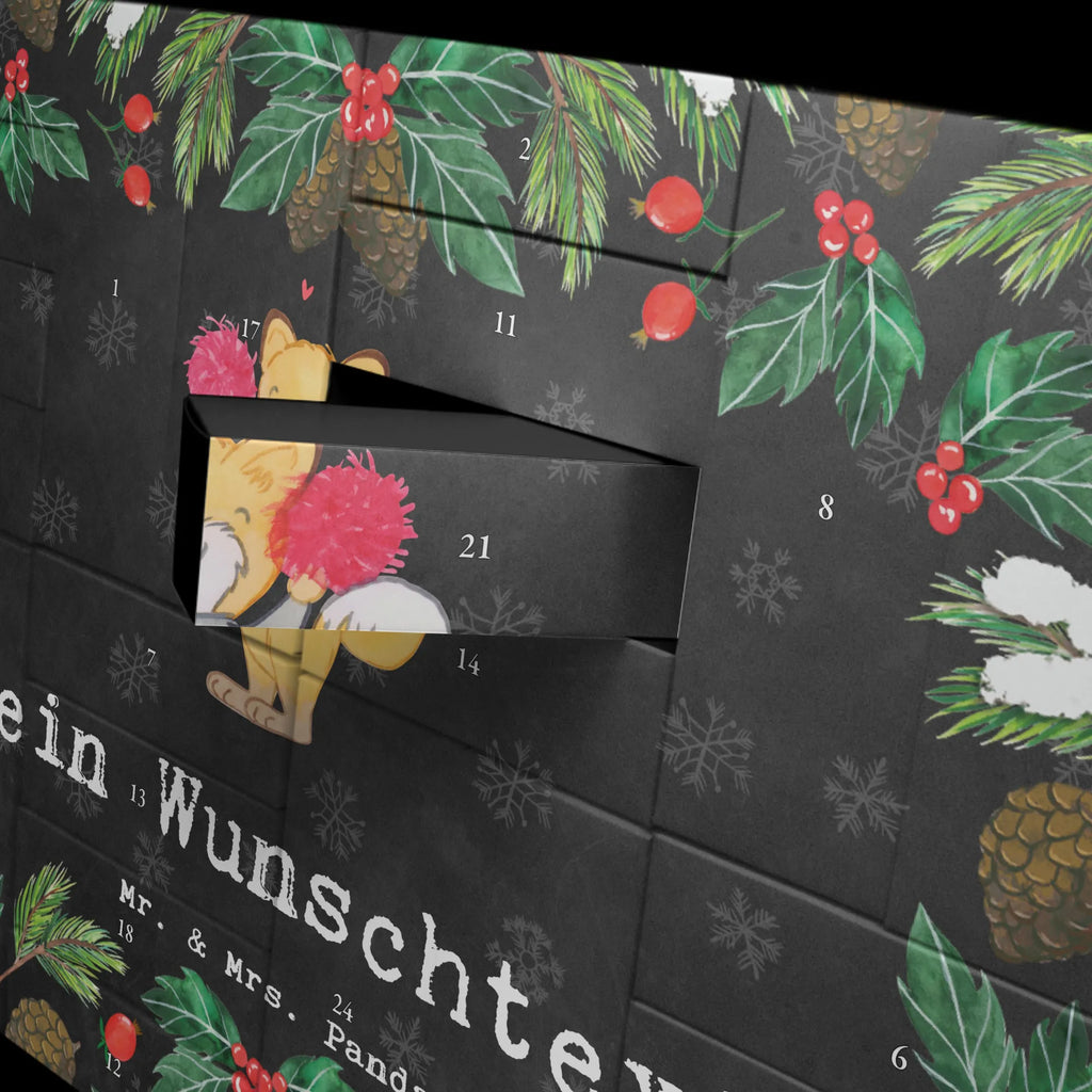 Personalisierter Befüllbarer Adventskalender Fuchs Cheerleader Befüllbarer Adventskalender, Adventskalender zum selbst befüllen, Geschenk, Sport, Sportart, Hobby, Schenken, Danke, Dankeschön, Auszeichnung, Gewinn, Sportler, Cheerleader, Cheerleading, Turnen, Turn Club, Turniere