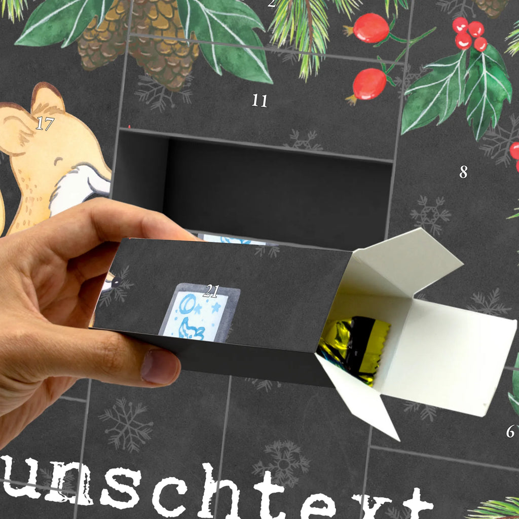 Personalisierter Befüllbarer Adventskalender Fuchs Filme gucken Befüllbarer Adventskalender, Adventskalender zum selbst befüllen, Geschenk, Sport, Sportart, Hobby, Schenken, Danke, Dankeschön, Auszeichnung, Gewinn, Sportler, Filmabend, Filme gucken, TV, Fernsehen, Kino