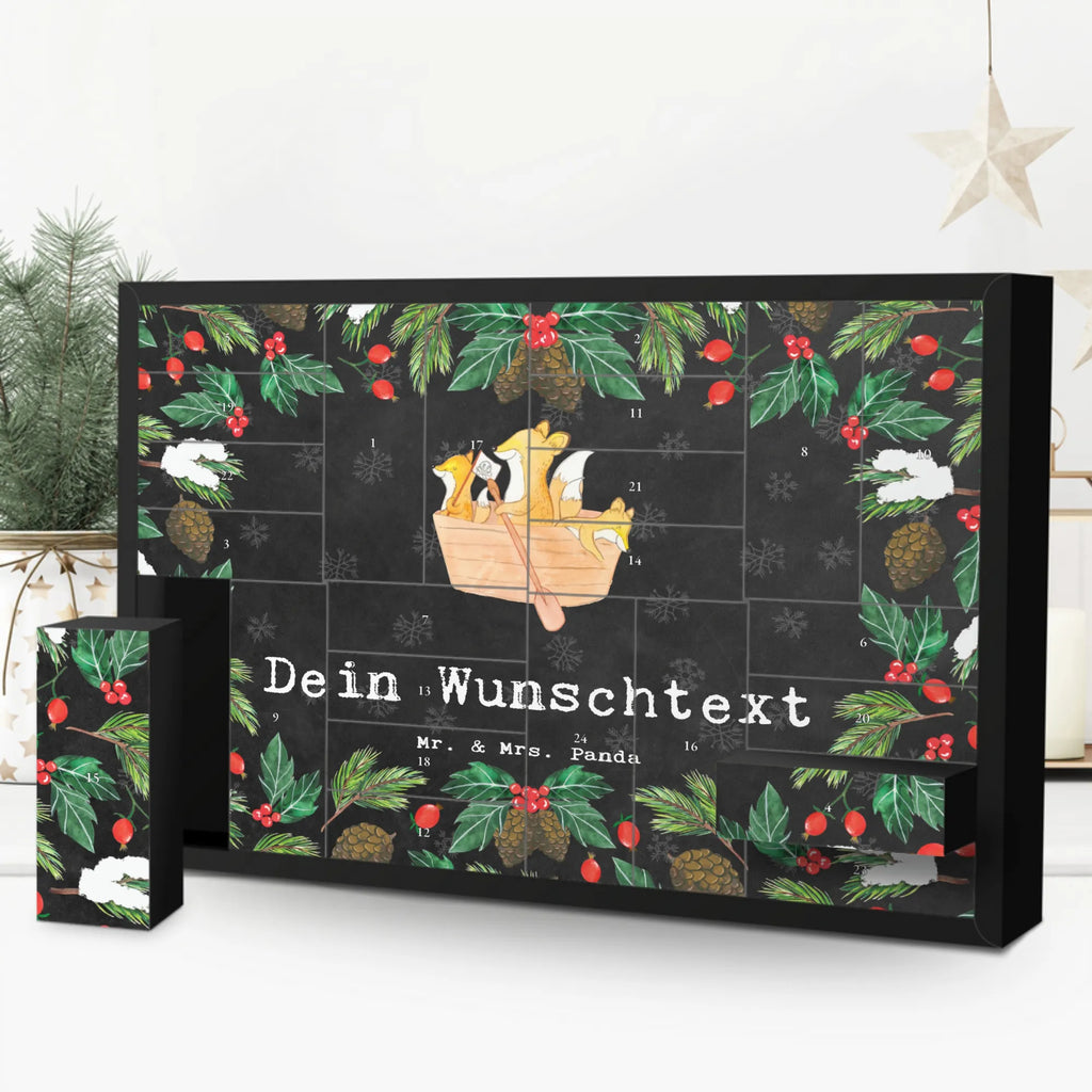 Personalisierter Befüllbarer Adventskalender Fuchs Kanufahren Befüllbarer Adventskalender, Adventskalender zum selbst befüllen, Geschenk, Sport, Sportart, Hobby, Schenken, Danke, Dankeschön, Auszeichnung, Gewinn, Sportler, Kanu fahren, Kanu Schule, Kanuverleih, Kanutour, Paddeltour