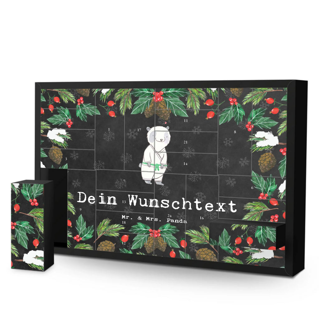 Personalisierter Befüllbarer Adventskalender Panda Jiu Jitsu Befüllbarer Adventskalender, Adventskalender zum selbst befüllen, Geschenk, Sport, Sportart, Hobby, Schenken, Danke, Dankeschön, Auszeichnung, Gewinn, Sportler, Jiu Jitsu, japanische Kampfkunst, Selbstverteidigung