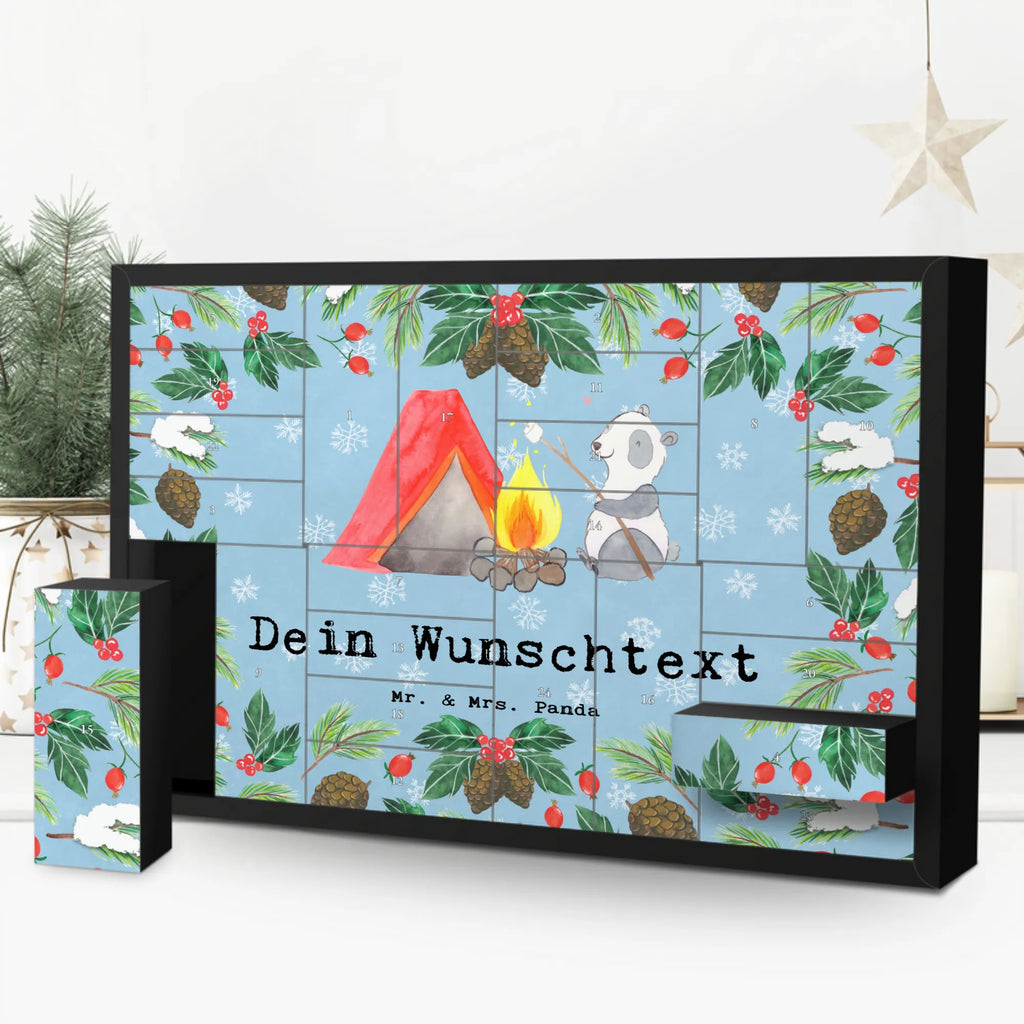 Personalisierter Befüllbarer Adventskalender Panda Campen Befüllbarer Adventskalender, Adventskalender zum selbst befüllen, Geschenk, Sport, Sportart, Hobby, Schenken, Danke, Dankeschön, Auszeichnung, Gewinn, Sportler, Campen, Camping, campen gehen, Zelten, Campingplatz