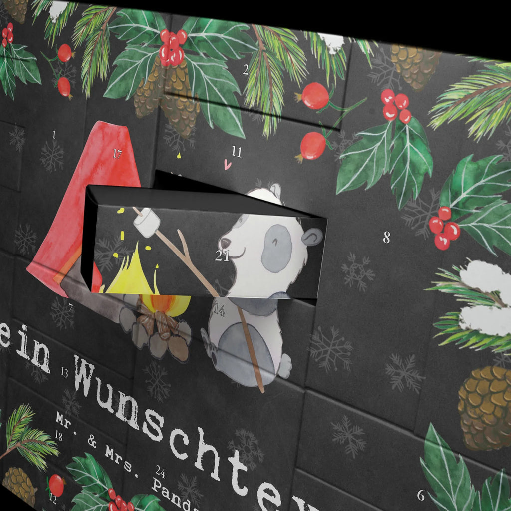 Personalisierter Befüllbarer Adventskalender Panda Campen Befüllbarer Adventskalender, Adventskalender zum selbst befüllen, Geschenk, Sport, Sportart, Hobby, Schenken, Danke, Dankeschön, Auszeichnung, Gewinn, Sportler, Campen, Camping, campen gehen, Zelten, Campingplatz