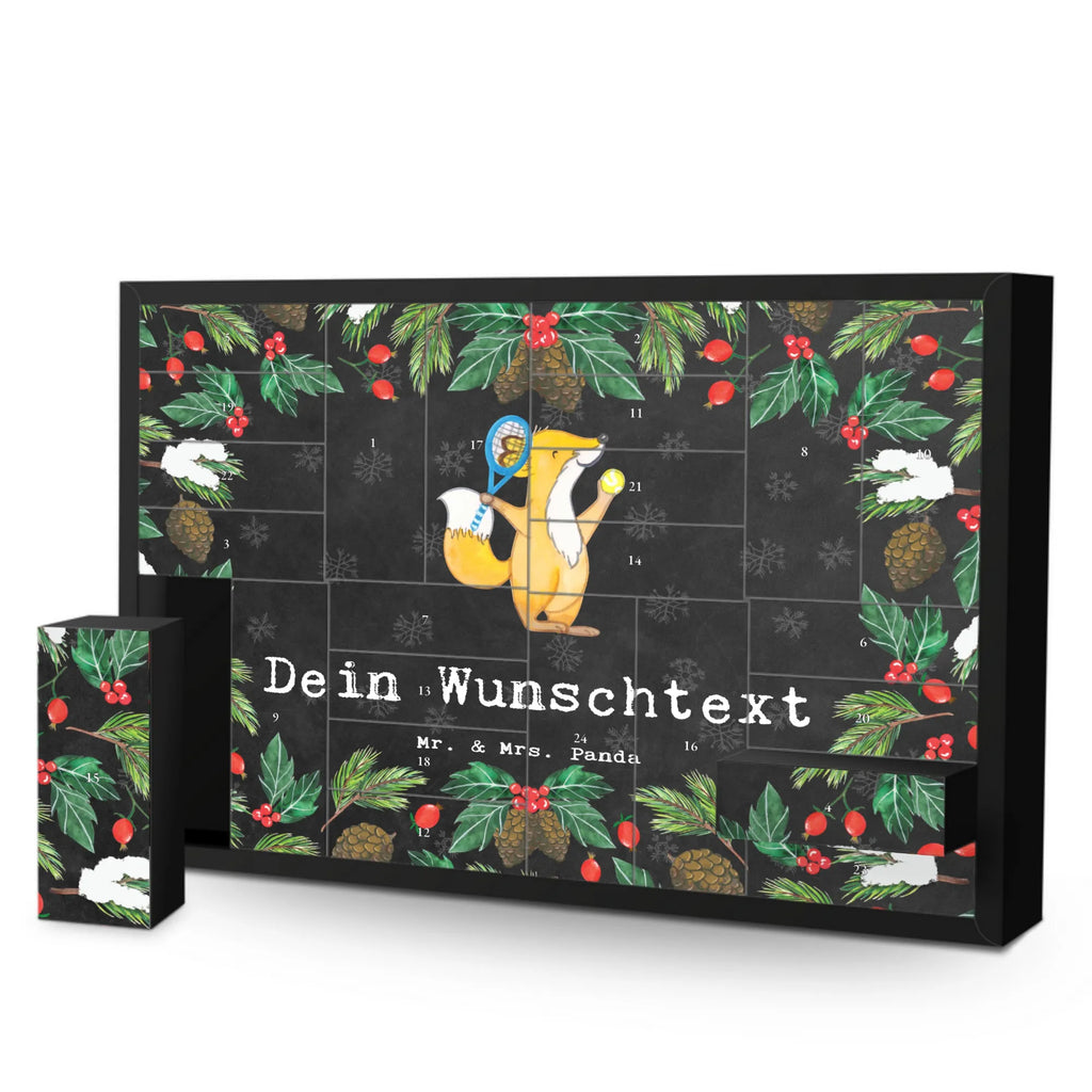 Personalisierter Befüllbarer Adventskalender Fuchs Tennis spielen Befüllbarer Adventskalender, Adventskalender zum selbst befüllen, Geschenk, Sport, Sportart, Hobby, Schenken, Danke, Dankeschön, Auszeichnung, Gewinn, Sportler, Tennis spielen, Tennisclub, Tennisverein, Tennis Turnier, Ballsportart