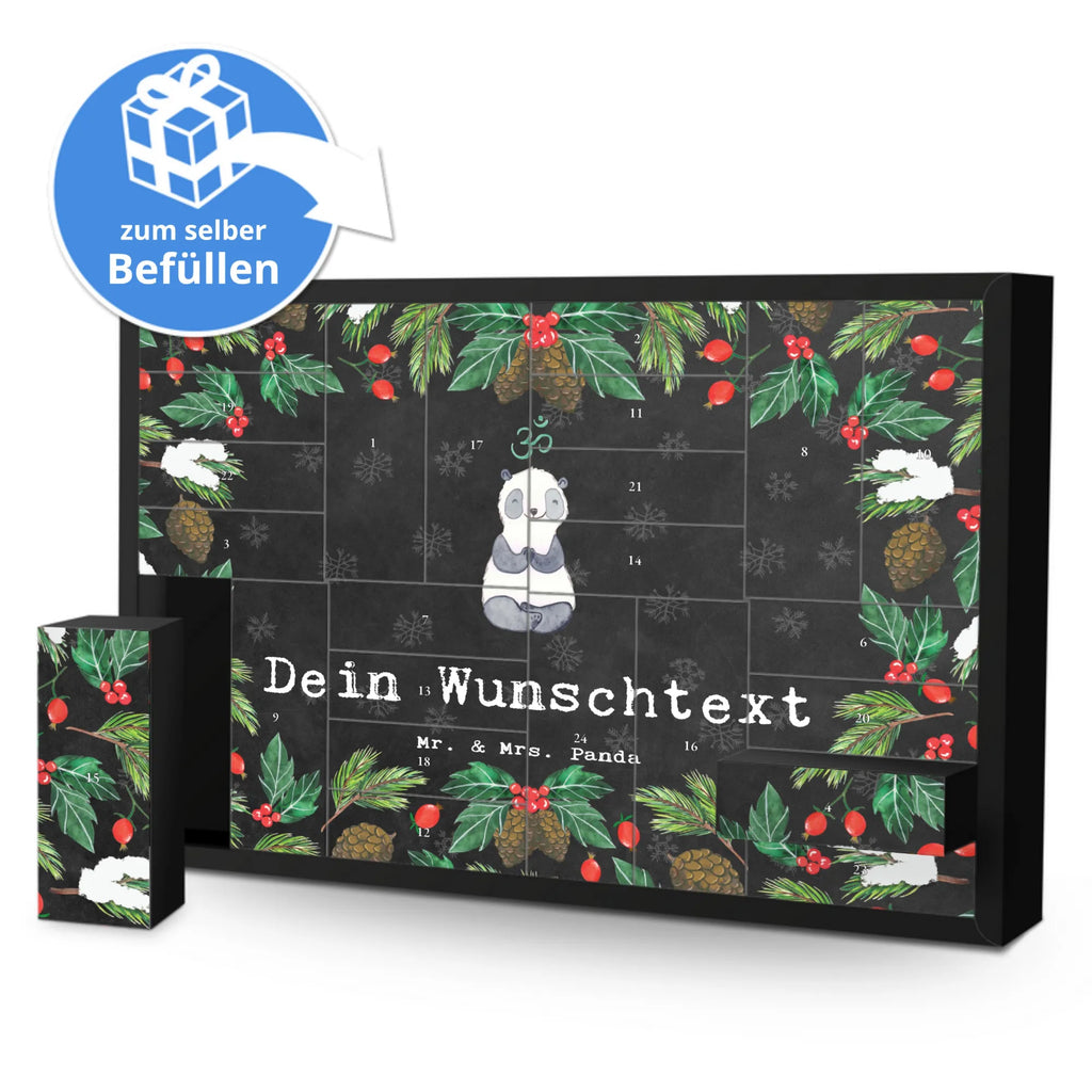 Personalisierter Befüllbarer Adventskalender Panda Meditieren Befüllbarer Adventskalender, Adventskalender zum selbst befüllen, Geschenk, Sport, Sportart, Hobby, Schenken, Danke, Dankeschön, Auszeichnung, Gewinn, Sportler, Meditieren, Meditation, Meditationskurs