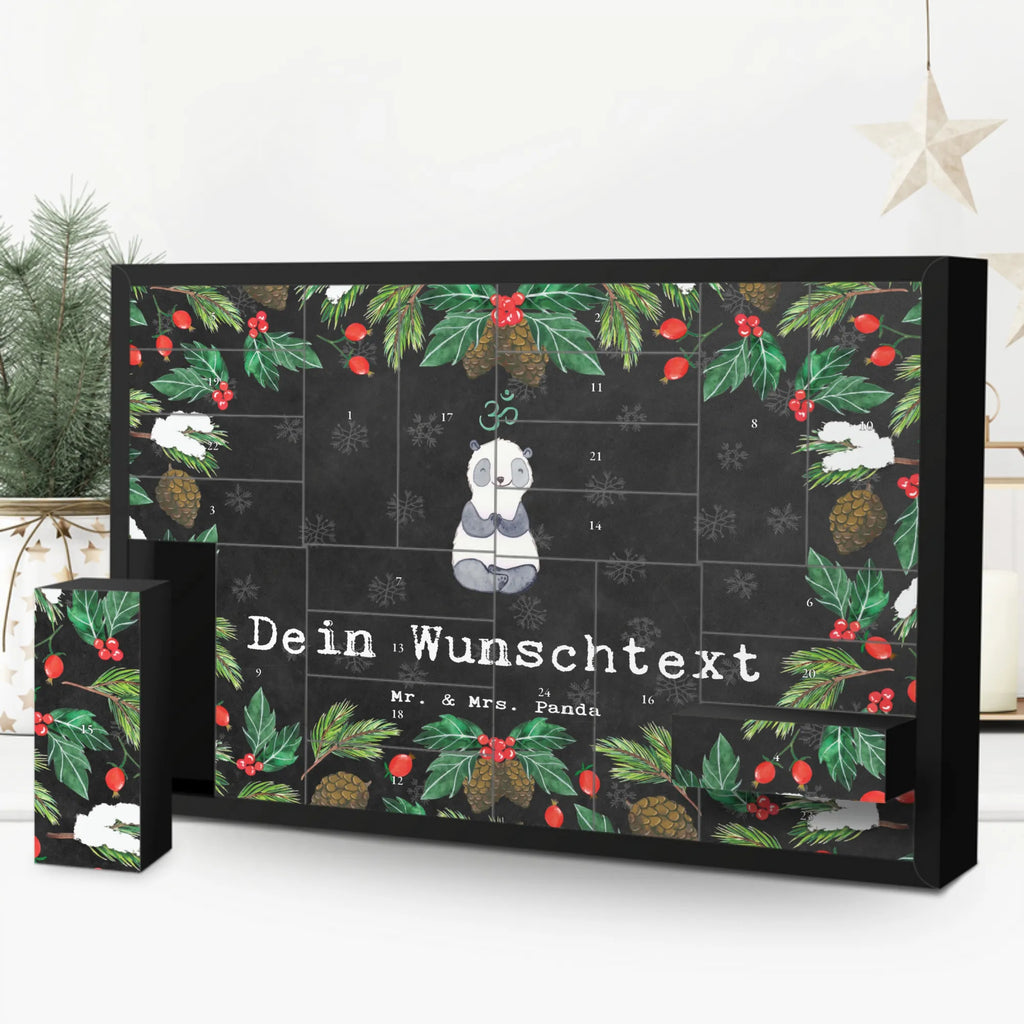 Personalisierter Befüllbarer Adventskalender Panda Meditieren Befüllbarer Adventskalender, Adventskalender zum selbst befüllen, Geschenk, Sport, Sportart, Hobby, Schenken, Danke, Dankeschön, Auszeichnung, Gewinn, Sportler, Meditieren, Meditation, Meditationskurs