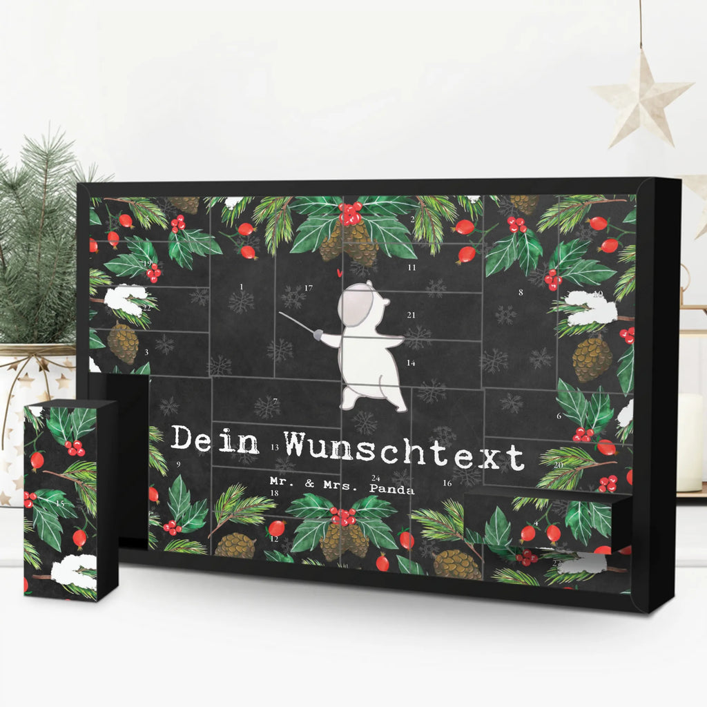 Personalisierter Befüllbarer Adventskalender Panda Fechten Befüllbarer Adventskalender, Adventskalender zum selbst befüllen, Geschenk, Sport, Sportart, Hobby, Schenken, Danke, Dankeschön, Auszeichnung, Gewinn, Sportler, Fechten, Fechter Bund, Fecht Verein, Fecht Club