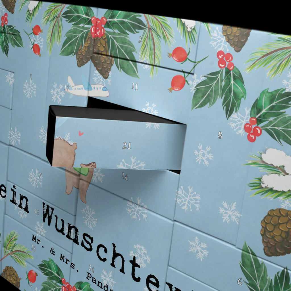 Personalisierter Befüllbarer Adventskalender Bär Reisen Befüllbarer Adventskalender, Adventskalender zum selbst befüllen, Geschenk, Sport, Sportart, Hobby, Schenken, Danke, Dankeschön, Auszeichnung, Gewinn, Sportler, Reisen, Weltreise, Urlaub, Urlaube, Auslandsjahr, Austauschjahr, Schüleraustausch, Reisegruppe, Reiseveranstalter, Reisebüro