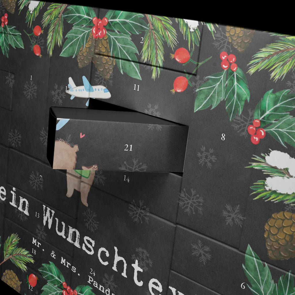 Personalisierter Befüllbarer Adventskalender Bär Reisen Befüllbarer Adventskalender, Adventskalender zum selbst befüllen, Geschenk, Sport, Sportart, Hobby, Schenken, Danke, Dankeschön, Auszeichnung, Gewinn, Sportler, Reisen, Weltreise, Urlaub, Urlaube, Auslandsjahr, Austauschjahr, Schüleraustausch, Reisegruppe, Reiseveranstalter, Reisebüro