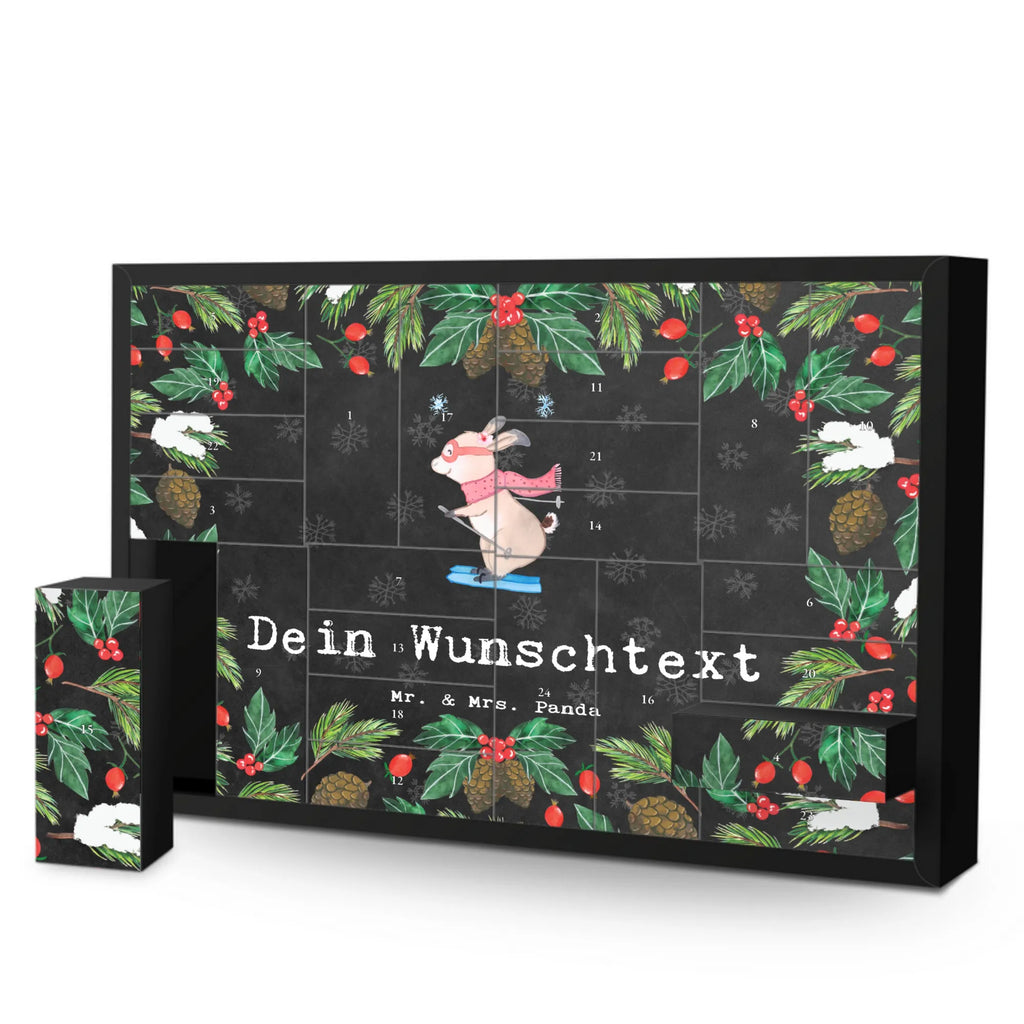 Personalisierter Befüllbarer Adventskalender Hase Skifahren Befüllbarer Adventskalender, Adventskalender zum selbst befüllen, Geschenk, Sport, Sportart, Hobby, Schenken, Danke, Dankeschön, Auszeichnung, Gewinn, Sportler, Ski fahren, Skifahren, Skisport, Skiwettbewerb, Skirennen