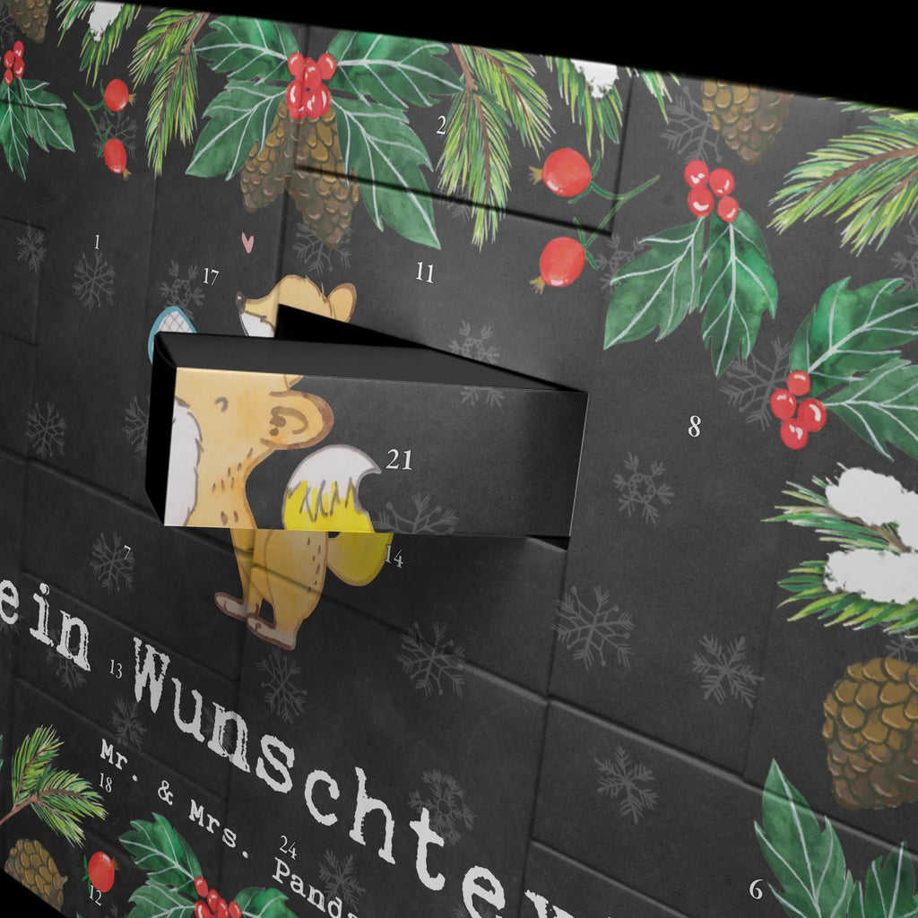 Personalisierter Befüllbarer Adventskalender Fuchs Squash spielen Befüllbarer Adventskalender, Adventskalender zum selbst befüllen, Geschenk, Sport, Sportart, Hobby, Schenken, Danke, Dankeschön, Auszeichnung, Gewinn, Sportler, Squash spielen, Squashhalle, Ballsport