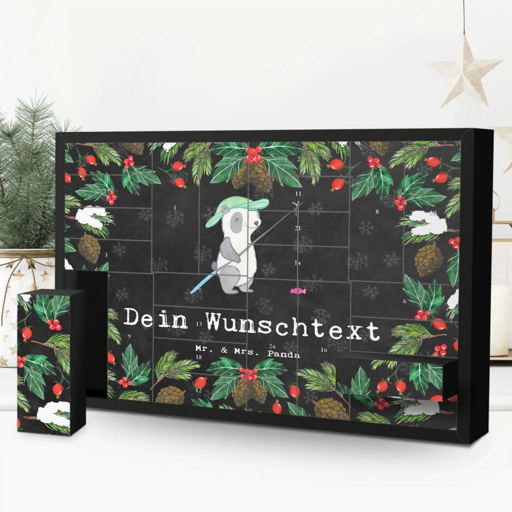 Personalisierter Befüllbarer Adventskalender Panda Angeln Befüllbarer Adventskalender, Adventskalender zum selbst befüllen, Geschenk, Sport, Sportart, Hobby, Schenken, Danke, Dankeschön, Auszeichnung, Gewinn, Sportler, angeln, Angelsport, Angelverein, Angler, angeln gehen, Hobbyangler