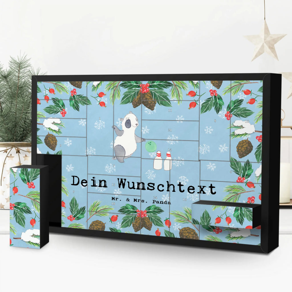 Personalisierter Befüllbarer Adventskalender Panda Bowling Befüllbarer Adventskalender, Adventskalender zum selbst befüllen, Geschenk, Sport, Sportart, Hobby, Schenken, Danke, Dankeschön, Auszeichnung, Gewinn, Sportler, Bowling, Bowlen gehen, Bowling Center