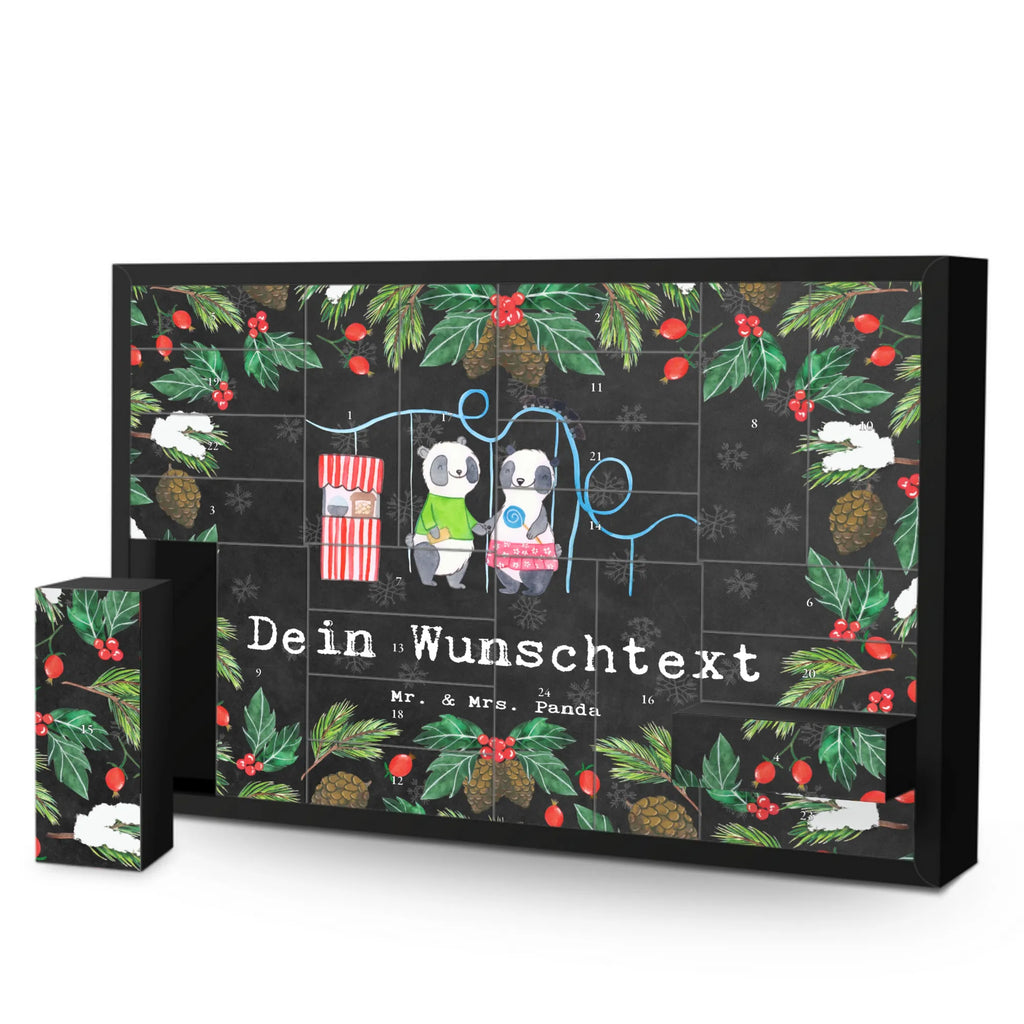 Personalisierter Befüllbarer Adventskalender Pandas Freizeitpark besuchen Befüllbarer Adventskalender, Adventskalender zum selbst befüllen, Geschenk, Sport, Sportart, Hobby, Schenken, Danke, Dankeschön, Auszeichnung, Gewinn, Sportler, Freizeitpark besuchen, Achterbahn fahren