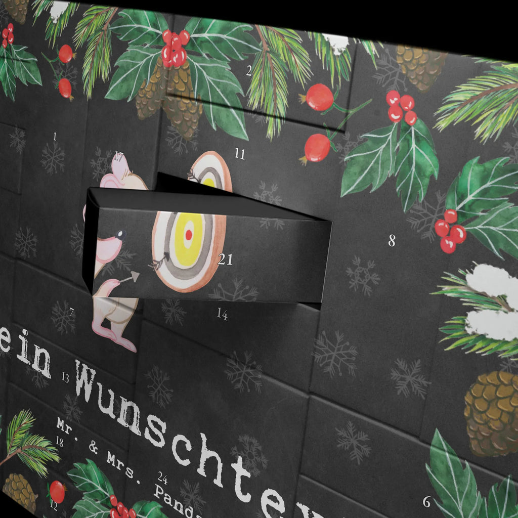 Personalisierter Befüllbarer Adventskalender Maus Dart spielen Befüllbarer Adventskalender, Adventskalender zum selbst befüllen, Geschenk, Sport, Sportart, Hobby, Schenken, Danke, Dankeschön, Auszeichnung, Gewinn, Sportler, Dart spielen, Darten, Darts, Dart Turnier