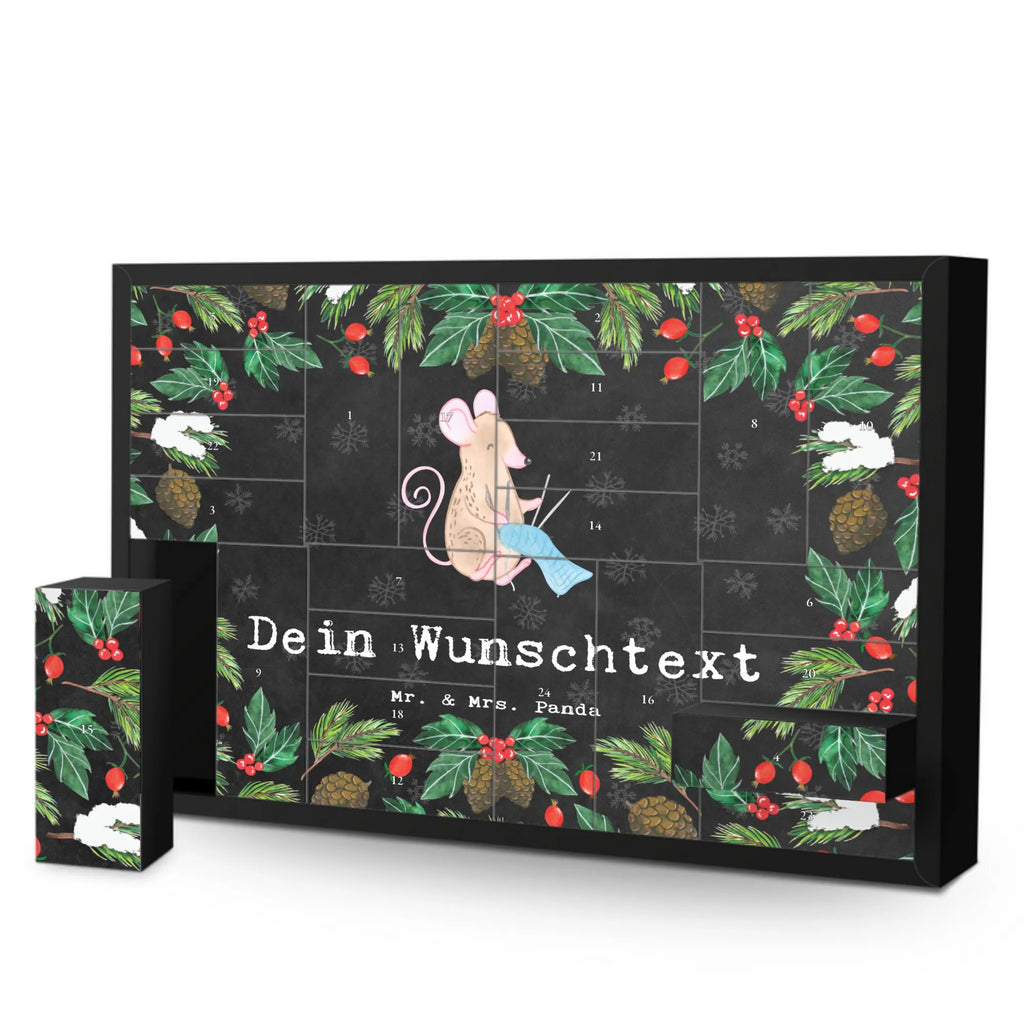 Personalisierter Befüllbarer Adventskalender Maus Stricken Befüllbarer Adventskalender, Adventskalender zum selbst befüllen, Geschenk, Sport, Sportart, Hobby, Schenken, Danke, Dankeschön, Auszeichnung, Gewinn, Sportler, Stricken, DIY