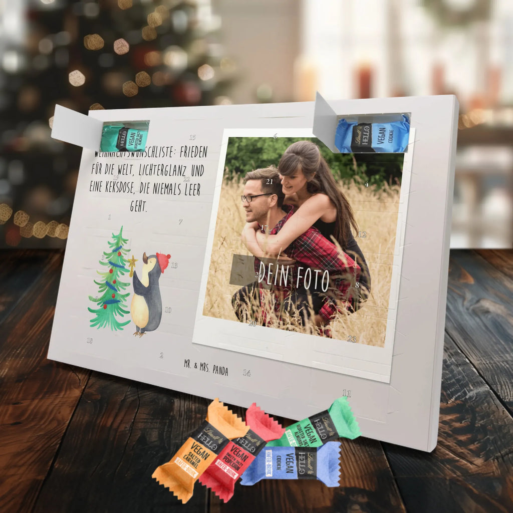 Personalisierter veganer Foto Adventskalender Pinguin Weihnachtsbaum Personalisierter veganer Foto Adventskalender, Winter, Weihnachten, Weihnachtsdeko, Nikolaus, Advent, Heiligabend, Wintermotiv, Pinguin