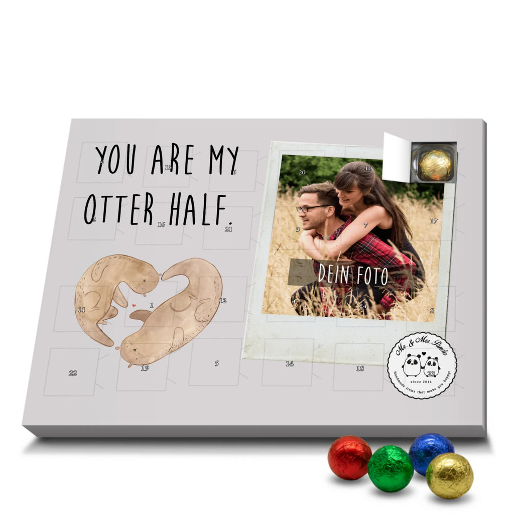 Personalisierter Schoko Foto Adventskalender Otter Herz Personalisierter Schoko Foto Adventskalender, Otter, Fischotter, Seeotter, Liebe, Herz, Liebesbeweis, Liebesgeschenk, Bessere Hälfte, Love you, Jahrestag, Hochzeitstag, Verlobung, gemeinsames Leben