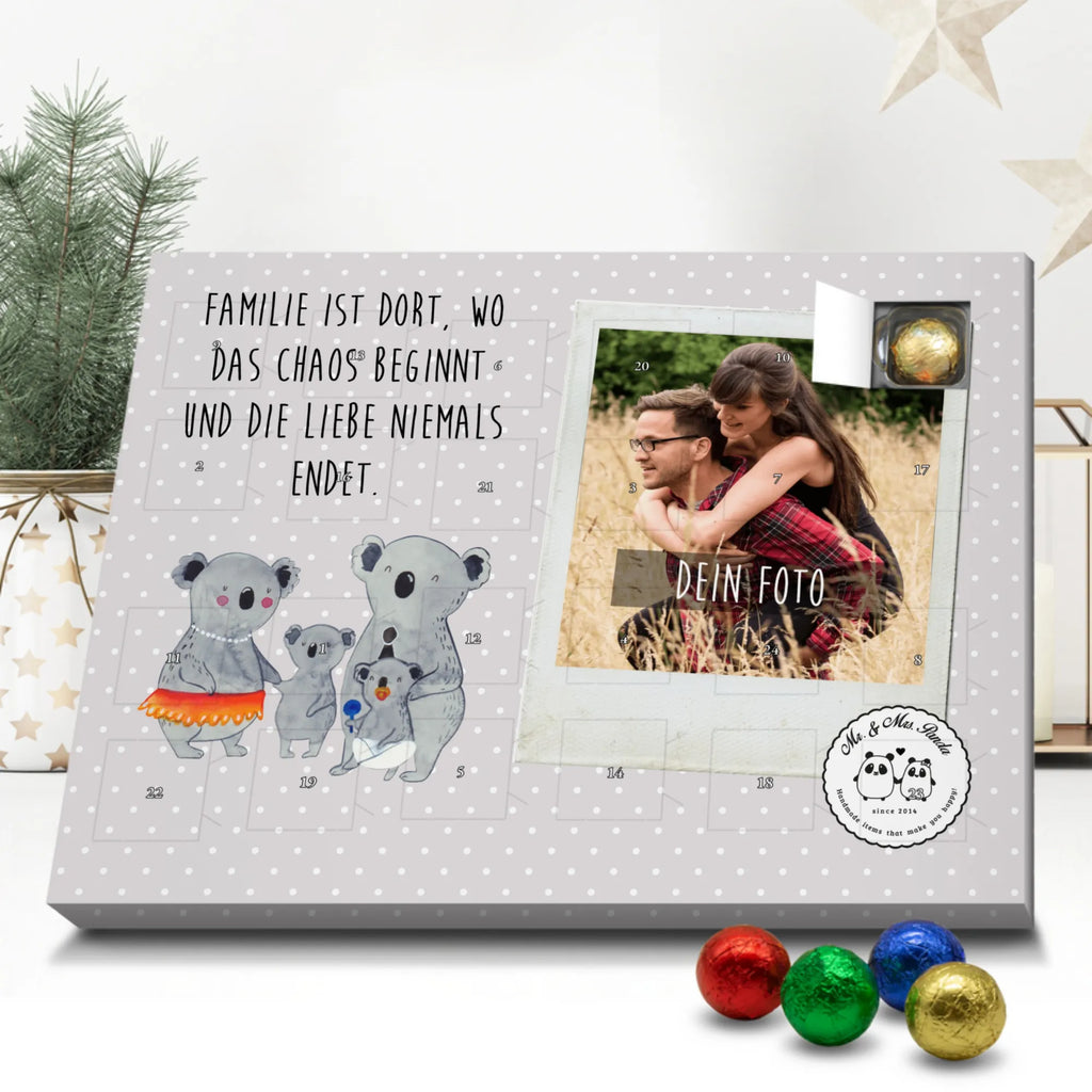 Personalisierter Schoko Foto Adventskalender Koala Familie Personalisierter Schoko Foto Adventskalender, Familie, Vatertag, Muttertag, Bruder, Schwester, Mama, Papa, Oma, Opa, Koala, Koalas, Family, Kinder, Geschwister, Familienleben