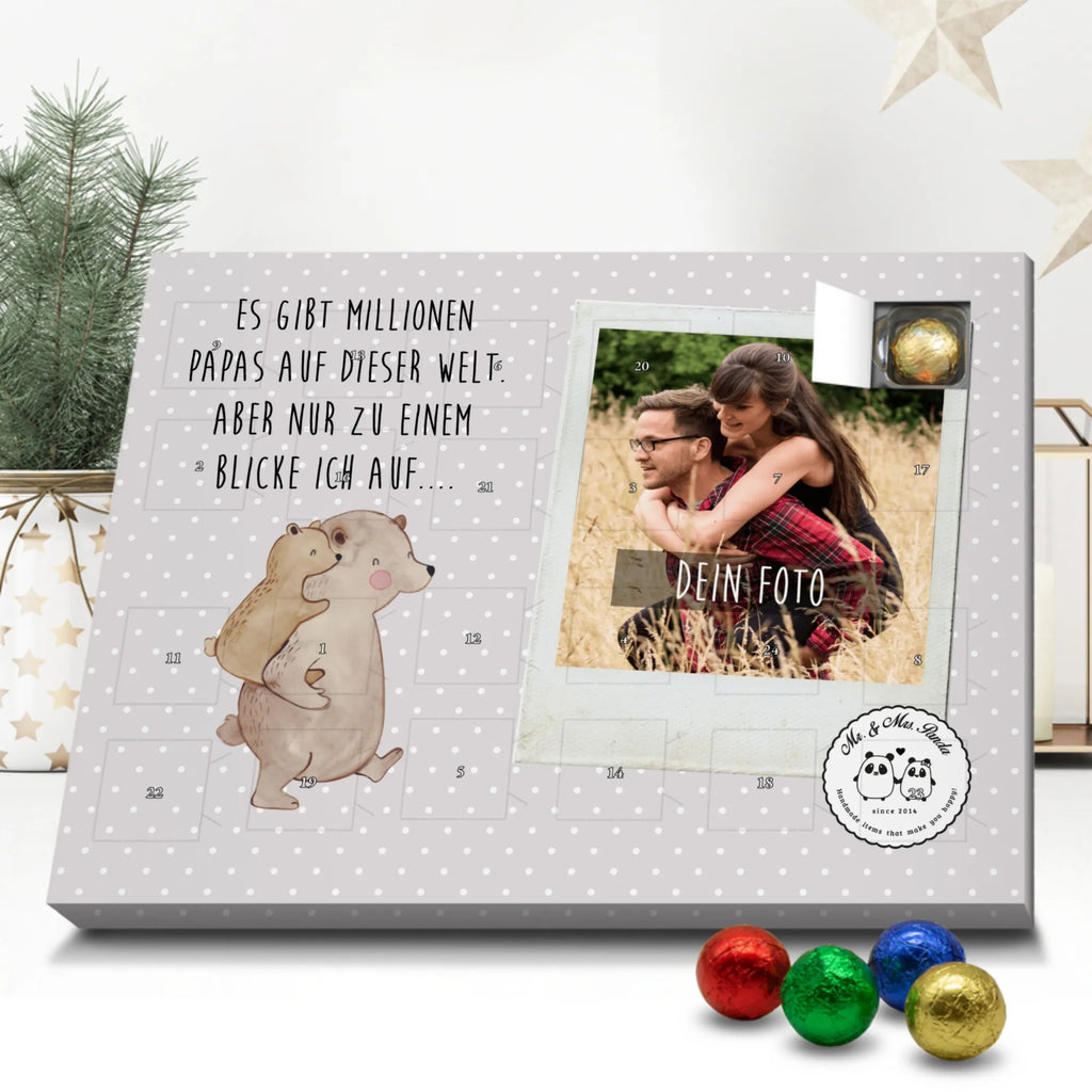 Personalisierter Schoko Foto Adventskalender Papa Bär Personalisierter Schoko Foto Adventskalender, Familie, Vatertag, Muttertag, Bruder, Schwester, Mama, Papa, Oma, Opa, Geschenk, Vater, Papi, Vati, Onkel, Geburtstag