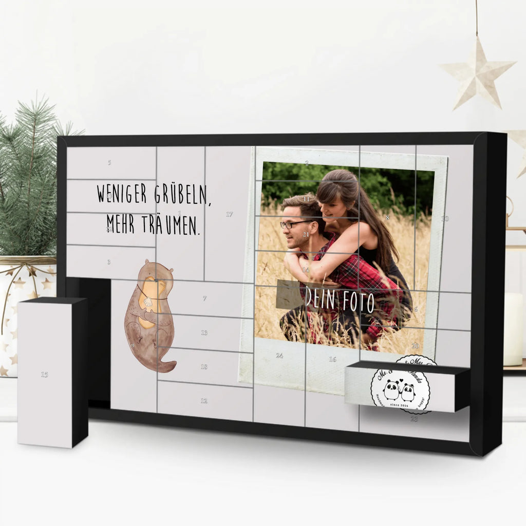 Personalisierter Befüllbarer Foto Adventskalender Otter Muschel Personalisierter Befüllbarer Foto Adventskalender, Otter, Fischotter, Seeotter, Otterliebe, grübeln, träumen, Motivation, Tagträumen, Büro