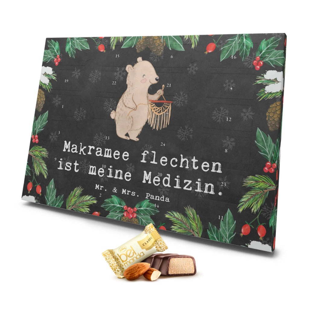 Marzipan Adventskalender Bär Makramee Marzipan Adventskalender, Geschenk, Sport, Sportart, Hobby, Schenken, Danke, Dankeschön, Auszeichnung, Gewinn, Sportler, Makramee, Basteln, Basteln mit Makramee