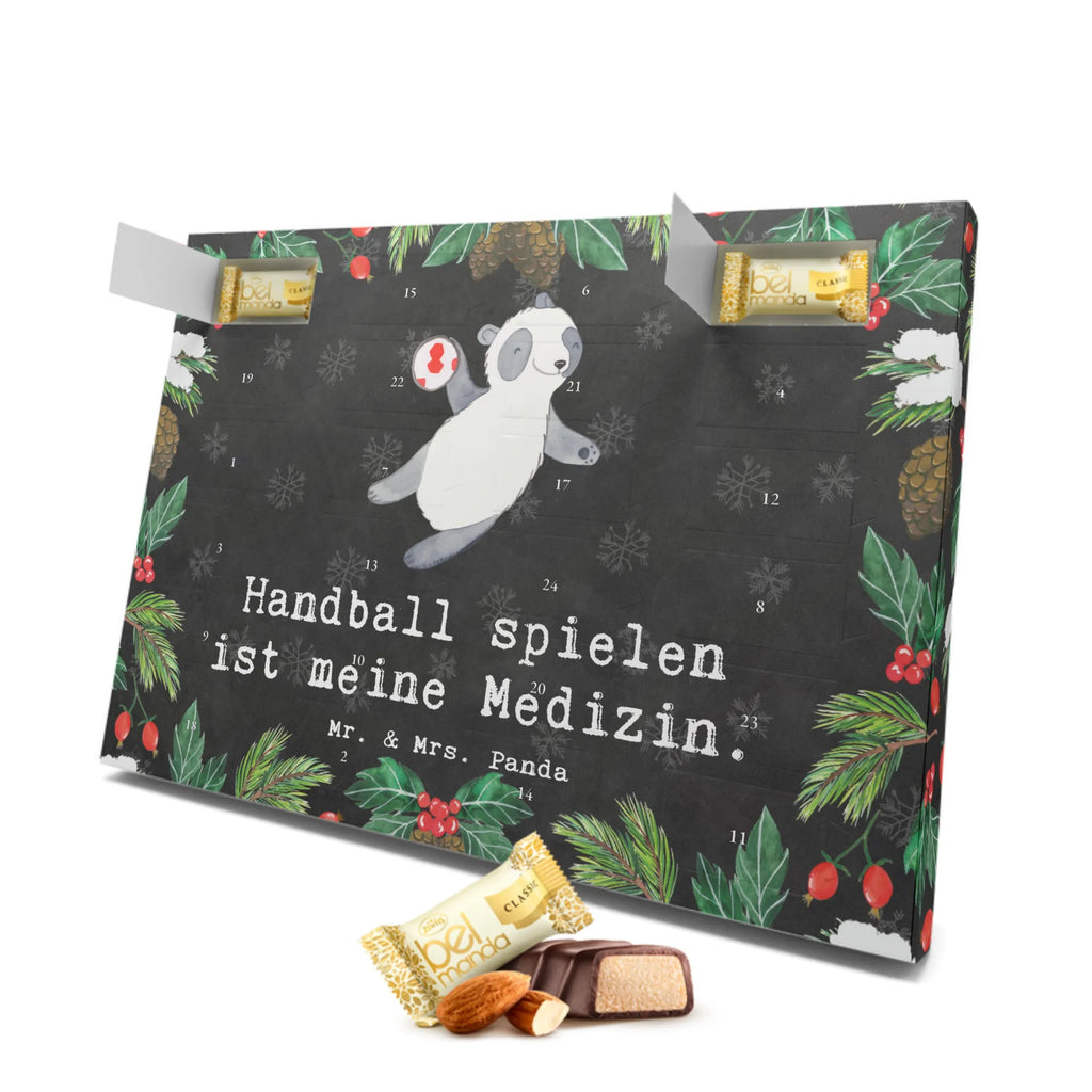 Marzipan Adventskalender Panda Handball spielen Marzipan Adventskalender, Geschenk, Sport, Sportart, Hobby, Schenken, Danke, Dankeschön, Auszeichnung, Gewinn, Sportler, Handball spielen, Handball Turnier, Handball Club, Handball Verein