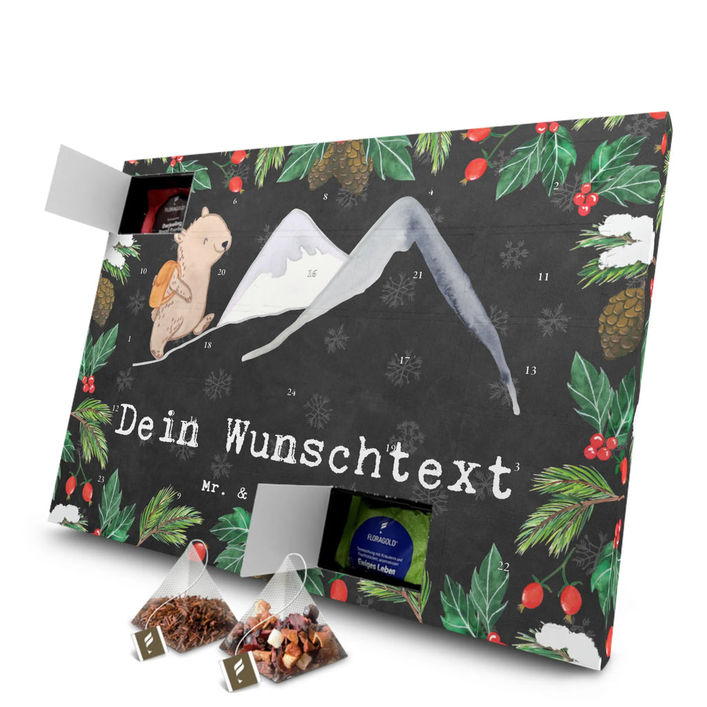 Personalisierter Tee Adventskalender Bär Bergsteigen Personalisierter Tee Adventskalender, Geschenk, Sport, Sportart, Hobby, Schenken, Danke, Dankeschön, Auszeichnung, Gewinn, Sportler, Bergsteigen, wandern, Bergsport, Trekking, Alpinismus, Alpinwandern