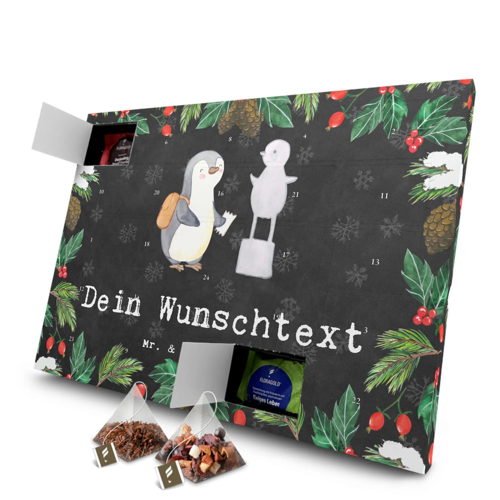 Personalisierter Tee Adventskalender Pinguin Museum besuchen Personalisierter Tee Adventskalender, Geschenk, Sport, Sportart, Hobby, Schenken, Danke, Dankeschön, Auszeichnung, Gewinn, Sportler, Museum besuchen, Museen