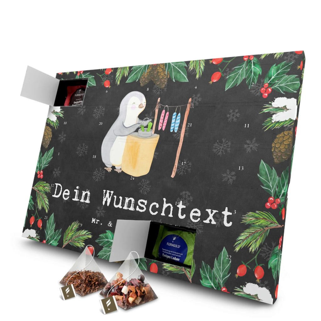 Personalisierter Tee Adventskalender Pinguin Kerzenziehen Personalisierter Tee Adventskalender, Geschenk, Sport, Sportart, Hobby, Schenken, Danke, Dankeschön, Auszeichnung, Gewinn, Sportler, Kerzenziehen, Kerzen ziehen. DIY, Deko basteln