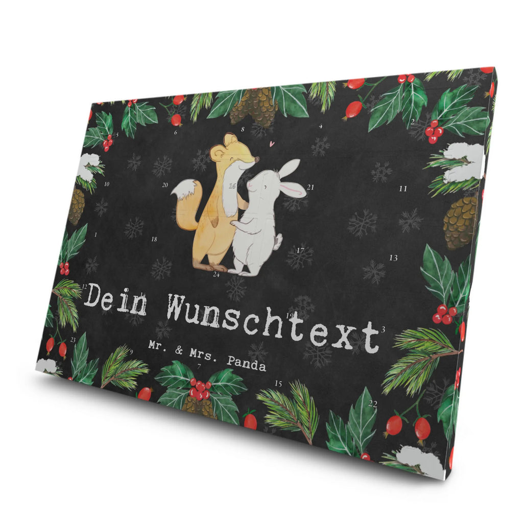 Personalisierter Tee Adventskalender Fuchs Hase Freunde treffen Personalisierter Tee Adventskalender, Geschenk, Sport, Sportart, Hobby, Schenken, Danke, Dankeschön, Auszeichnung, Gewinn, Sportler, Freunde treffen