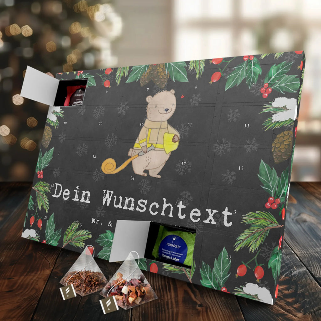 Personalisierter Tee Adventskalender Bär Freiwillige Feuerwehr Personalisierter Tee Adventskalender, Geschenk, Sport, Sportart, Hobby, Schenken, Danke, Dankeschön, Auszeichnung, Gewinn, Sportler, Freiwillige Feuerwehr, Feuerwehrfest, Jugendfeuerwehr