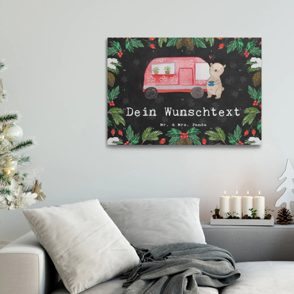 Personalisierter Tee Adventskalender Bär Camper Personalisierter Tee Adventskalender, Geschenk, Sport, Sportart, Hobby, Schenken, Danke, Dankeschön, Auszeichnung, Gewinn, Sportler, Camper, Campen, Zelten, Campingplatz, Wohnmobil, Roadtrip, Urlaub