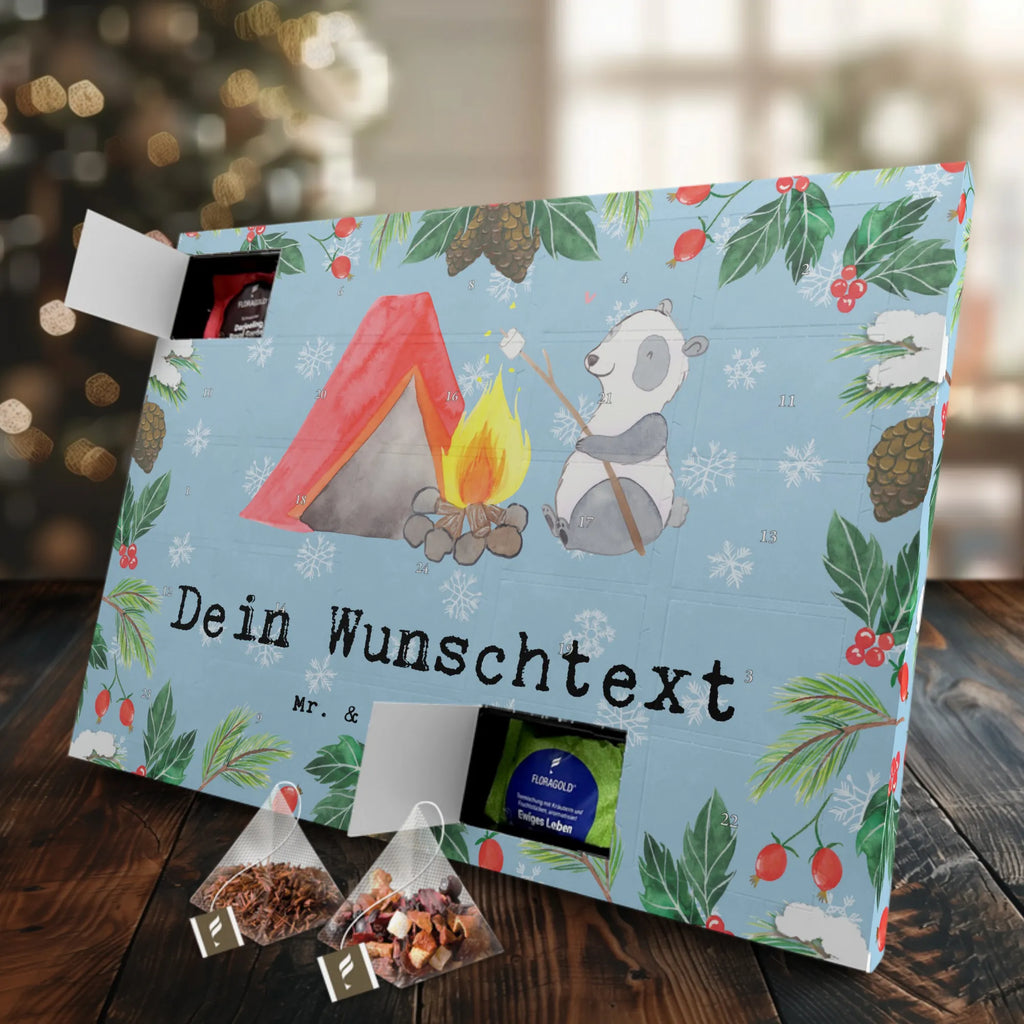 Personalisierter Tee Adventskalender Panda Campen Personalisierter Tee Adventskalender, Geschenk, Sport, Sportart, Hobby, Schenken, Danke, Dankeschön, Auszeichnung, Gewinn, Sportler, Campen, Camping, campen gehen, Zelten, Campingplatz