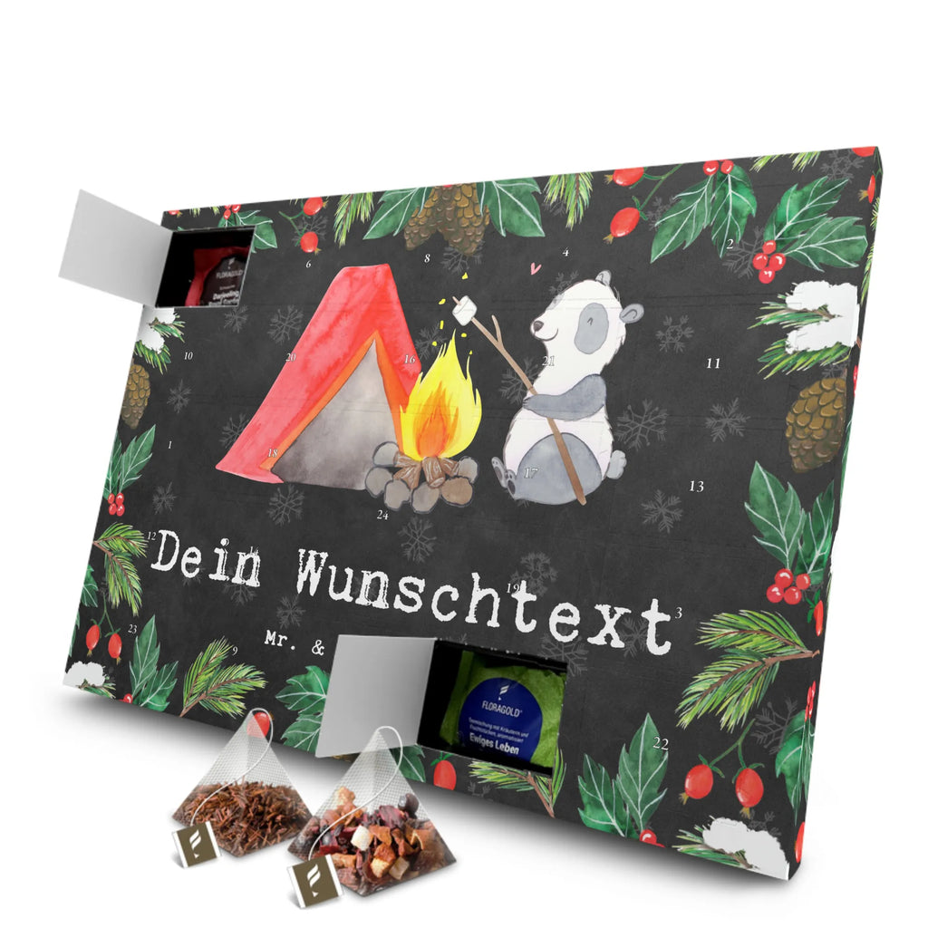 Personalisierter Tee Adventskalender Panda Campen Personalisierter Tee Adventskalender, Geschenk, Sport, Sportart, Hobby, Schenken, Danke, Dankeschön, Auszeichnung, Gewinn, Sportler, Campen, Camping, campen gehen, Zelten, Campingplatz